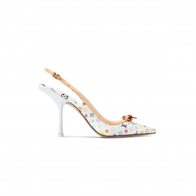 LOUIS VUITTON MURAKAM LV X TM 6AM SLINGBACK PUMP 1AJKUL